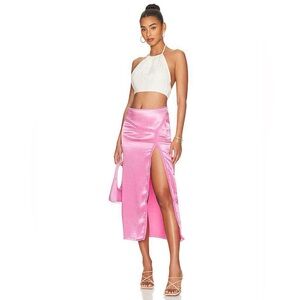 Free People NWT Satin Dakota Midi Skirt